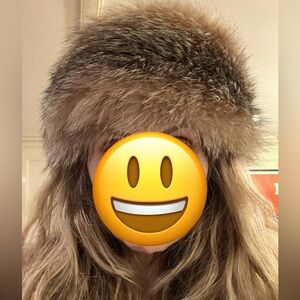 Luxurious Crystal Fox Fur Headband